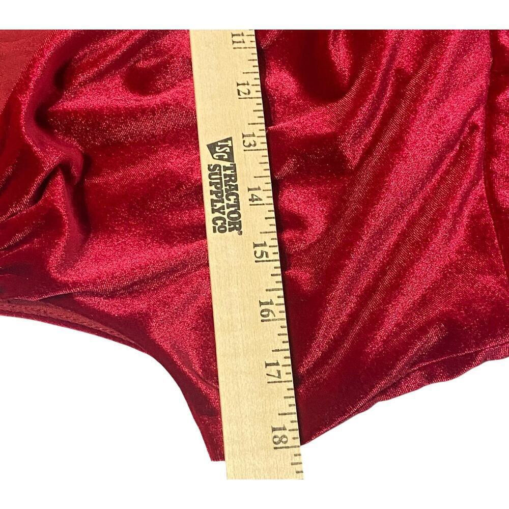 GRACE KARIN Red Velvet Dress, Sleeveless V-line, Flared A-Line, Zip, Midi, Large - Picture 7 of 12